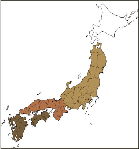 Distribution: Japanese Giant Flying Squirrel